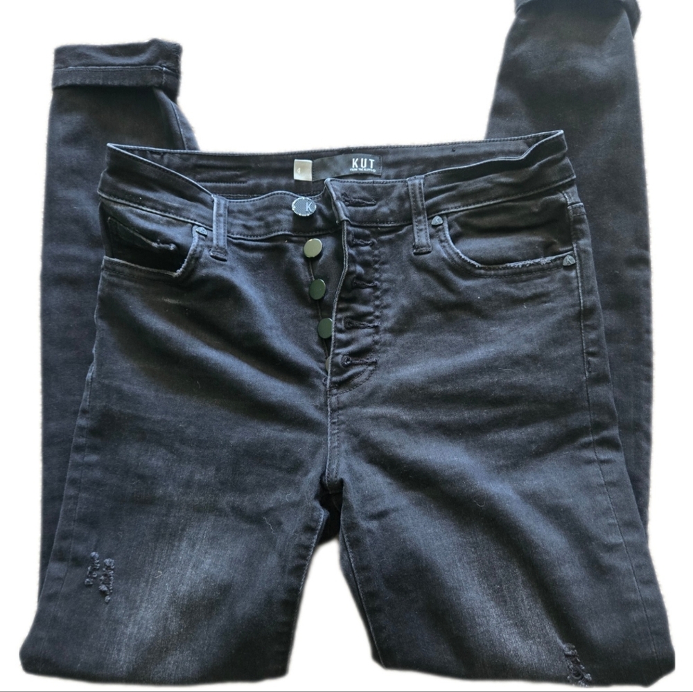 Kut From The Kloth Black Skinny Jeans‎ Size 4